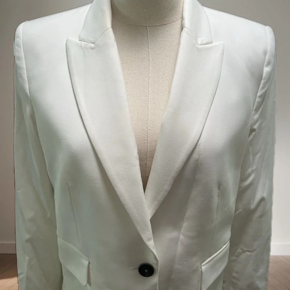Mango White Blazer Size 8 - Picture 2 of 4